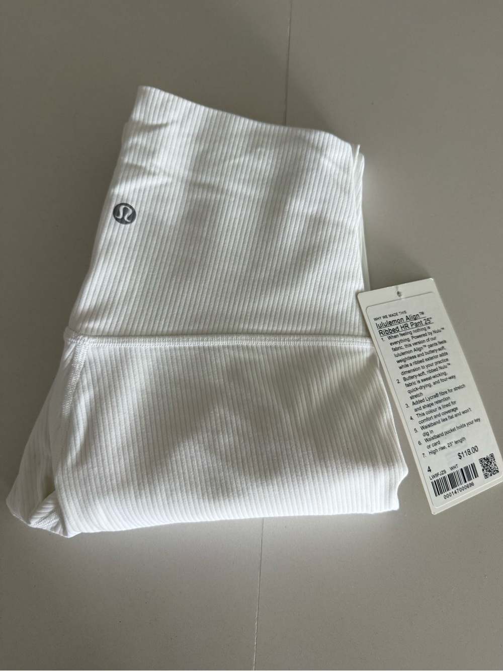 lululemon athletica White Ribbed Align High-Rise Pants